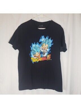 Dragon Ball Super Goku Vegeta Super Saiyan Blue T Shirt Mens Large Black